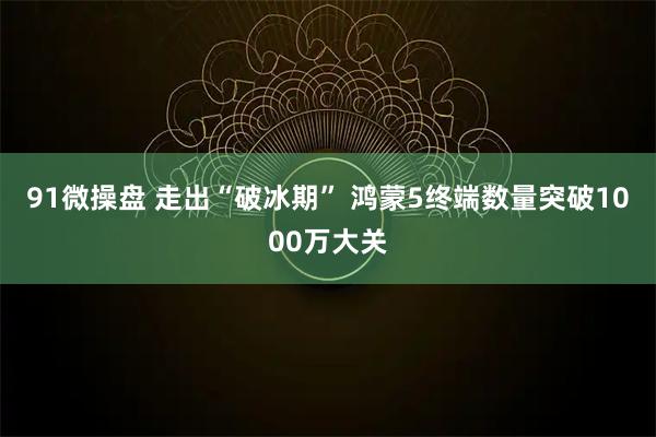 91微操盘 走出“破冰期” 鸿蒙5终端数量突破1000万大关